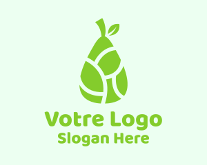 Green Pear Fruit  Logo