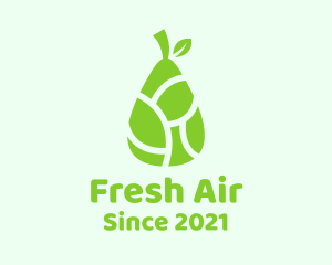 Green Pear Fruit  logo design