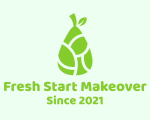 Green Pear Fruit  logo design