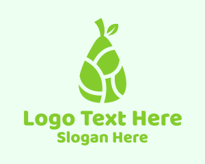 Green Pear Fruit  Logo