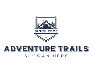 Trekking - Adventure Mountain Trekking logo design
