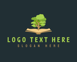 Leaf - Book Publishing Tree logo design