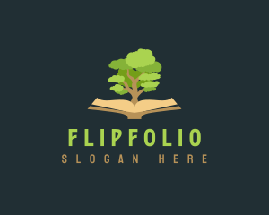 Flipbook - Book Publishing Oak Tree logo design