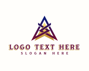 Application - Modern Geometric Letter A logo design