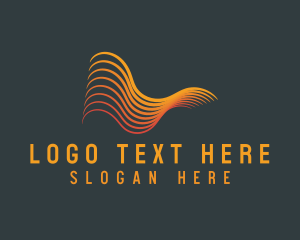 Creative Abstract Waves logo design