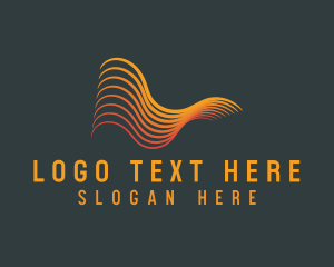Ecommerce - Creative Abstract Waves logo design