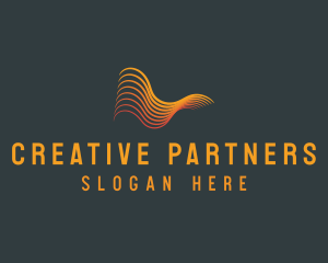 Creative Abstract Waves logo design