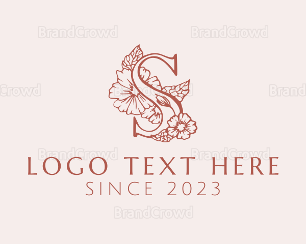 Flower Boutique Letter S Logo