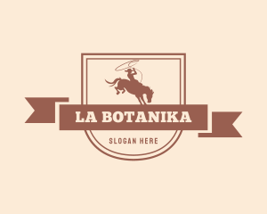 Cowboy Horse Badge Logo