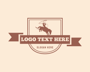 Cowboy Horse Badge Logo