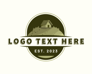 Cabin - Home Lawn Landscaping logo design