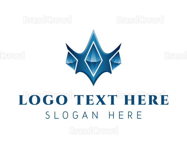 Blue Diamond Crown Logo