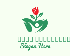 Florist - Human Rose Plant logo design