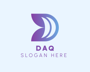 Negative Space - Software Developer Letter D logo design