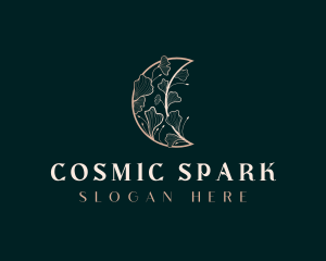 Cosmic Floral Moon logo design