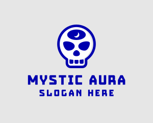 Mystic Moon Skull logo design