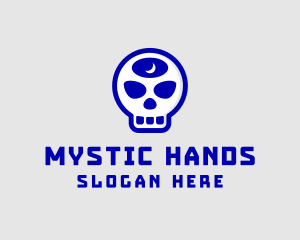 Mystic Moon Skull logo design