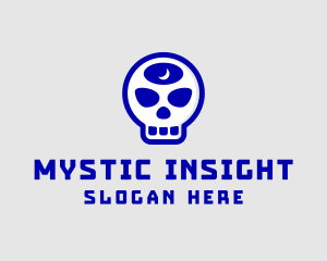 Mystic Moon Skull logo design