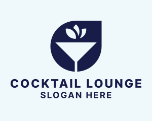 Cocktail Glass Martini logo design