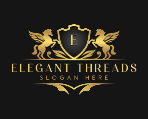 Luxury Pegasus Shield logo design