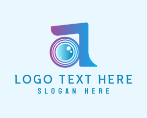 Camera Lens - Photography Camera Lens Letter A logo design