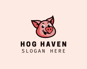 Hog - Pork Pig Nose logo design