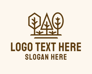 Woods - Minimalist Forest Tree logo design