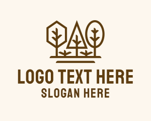 Minimalist Forest Tree Logo