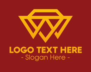 Negative Space - Expensive Diamond Triangles logo design
