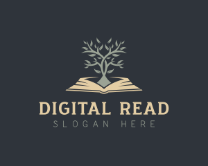 Ebook - Book Tree Learning logo design