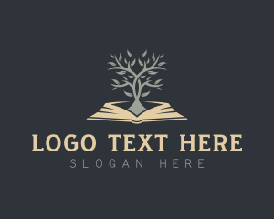 Library - Book Tree Learning logo design