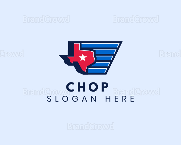 Texas Star State Map Logo