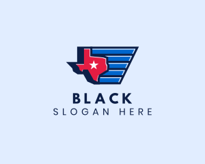 Travel - Texas Star State Map logo design