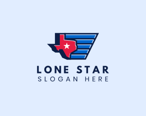 Texas Star State Map logo design