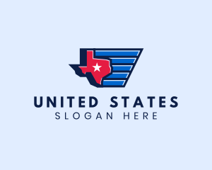 Texas Star State Map logo design