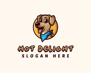 Cartoon Dog Bandana logo design