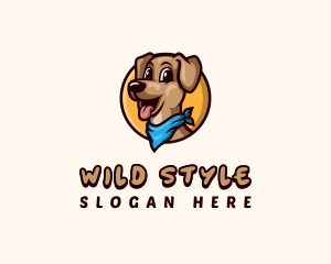 Cartoon Dog Bandana logo design
