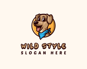 Bandana - Cartoon Dog Bandana logo design