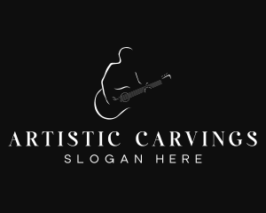 Guitar Musician Artist logo design