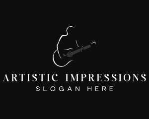 Guitar Musician Artist logo design