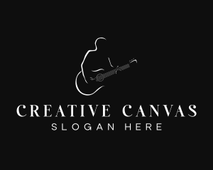 Artist - Guitar Musician Artist logo design
