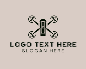 Aerial - Flying Drone Surveillance logo design