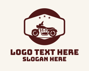 Motorcycle Club - Brown Motorcycle Badge logo design