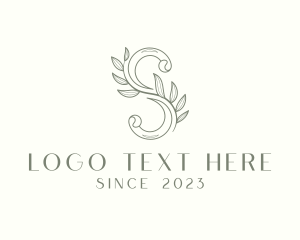 Nail Salon - Eco Letter S logo design