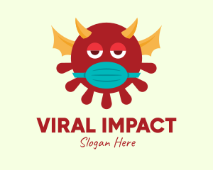 Infection - Red Sick Evil Virus Monster logo design