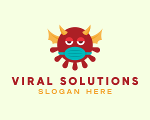 Virology - Sick Evil Virus Monster logo design