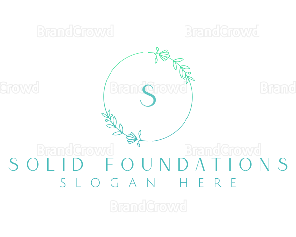 Beauty Wreath Lettermark Logo