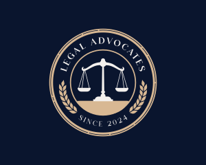 Legal Justice Scale logo design