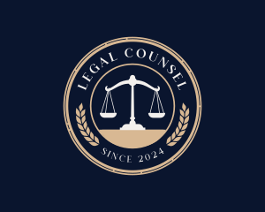 Legal Justice Scale logo design