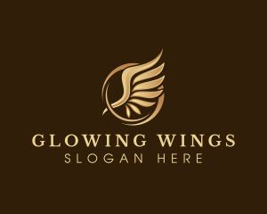 Gold Wing Aviation  logo design